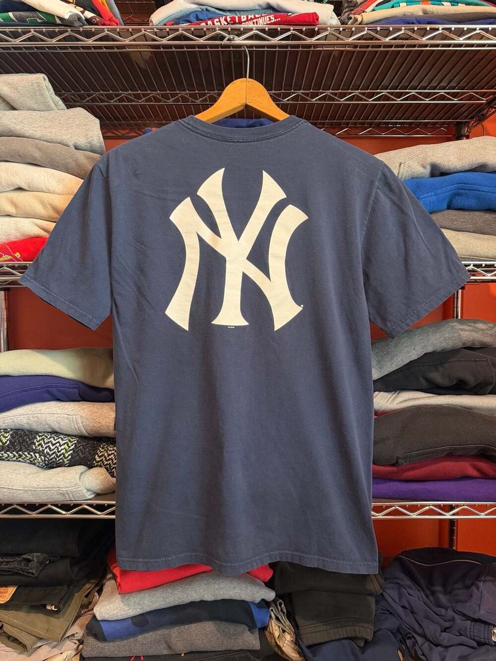 Nike New York Yankees Bronx Bombers MLB T-Shirt Navy Blue Size Large
